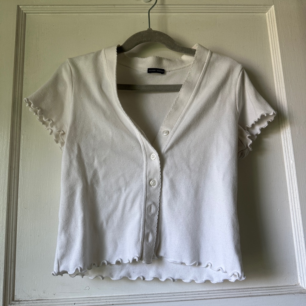 White Mid Button Down